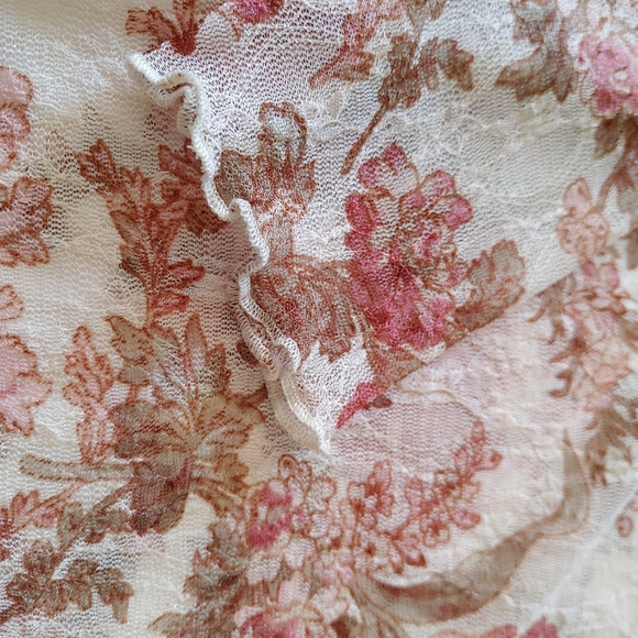 Denim & Supply Ralph Lauren Floral Print Lace Henley Claire Top Size Medium - Picture 14 of 16
